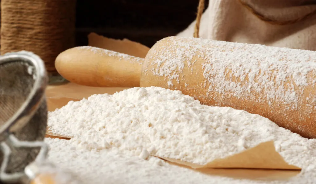 all purpose flour and a rolling pin