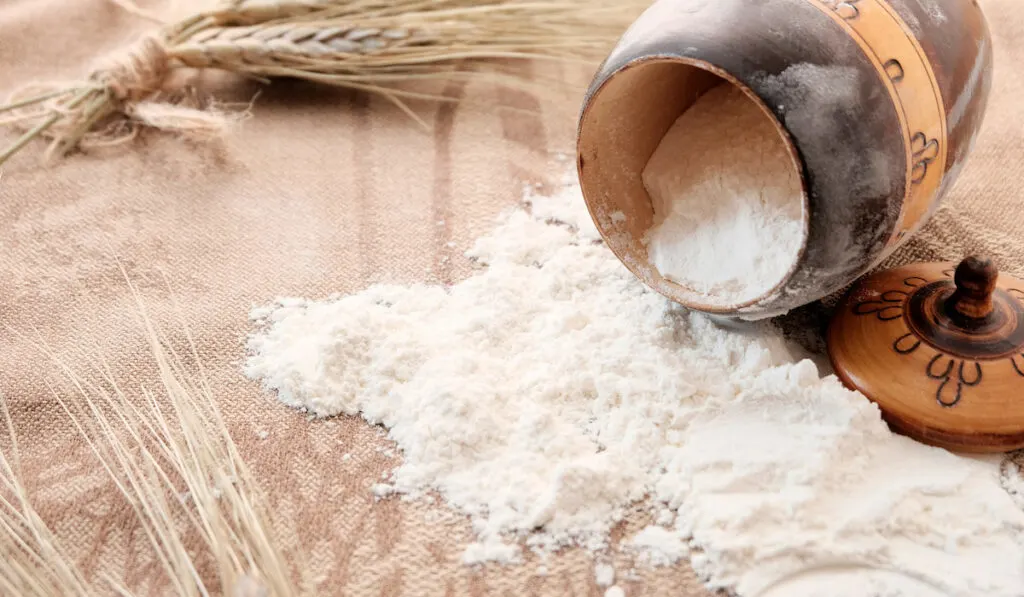 flour in stylish jar